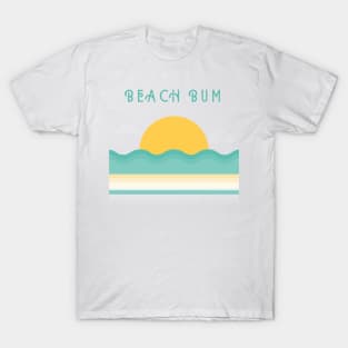 Beach Bum. Retro, Vintage Beach design for the beach lovers out there. T-Shirt